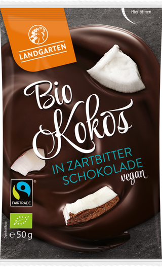LANDGARTEN organic ch kokos u tamnoj čokoladi 50 GR | 9004998900442