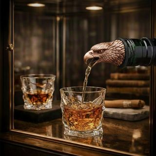 Umjetnički metalni nastavak za sipanje u boji "Rose Gold" u obliku glave orla