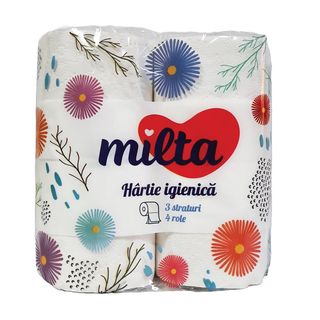 MILTA Hartie igienica 3str 4role