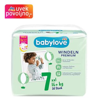 babylove Premium pelene XXL plus veličina 7 (16+ kg), 30 kom