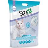 SANICAT Diamonds Nisip igienic silicat pentru pisici 7,5L/3,45kg (COD PSANSGEL075L41)