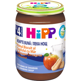 Hipp BIO Млечна каша бисквити и ябълка 4м+ 190 ГР / 38928588