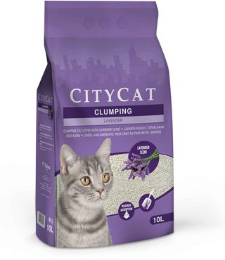 CITYCAT Clumping Lavender, nisip cu aromă de lavandă 10L/8,5kg 
