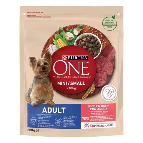 PURINA ONE Суха храна куче Mini Adult с говеждо и ориз