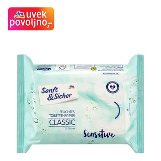 Sanft&Sicher CLASSIC Sensitive vlažni toalet papir, 70kom
