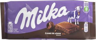 Ciocolata cu lapte si crema de alune Milka, 90 g
