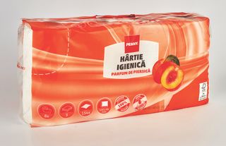 PENNY Hartie igienica piersica 3 straturi, 8 role 