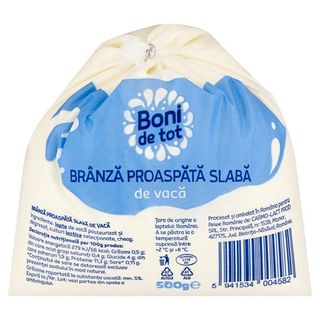 Boni de tot Branza proaspata slaba vaca 500 g