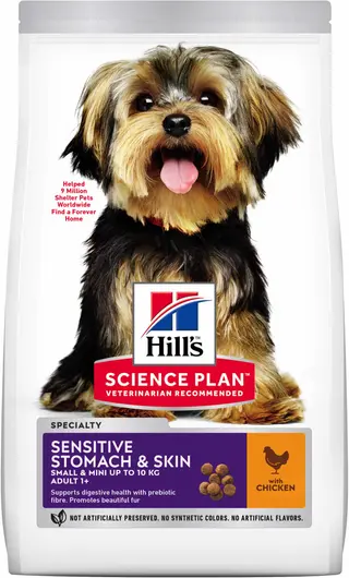 HILL's Canine Adult Small & Miniature SENSITIVE STOMACH & SKIN cu Pui 1,5 kg