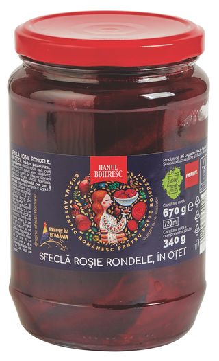 Hanul Boieresc Sfecla rosie rondele in otet 670 g