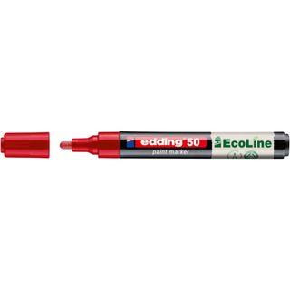Marker cu vopsea pe baza de apa Edding 50 rosu