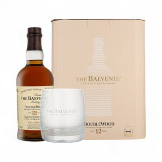 Pachet Cadou Whisky Balvenie Doublewood 12 ani + Pahar 40%,  0.7L