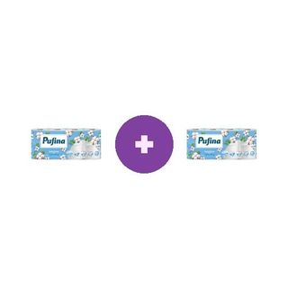 Hartie igienica Sensitive 8 role 3 straturi Pufina, 2 la pret de 1