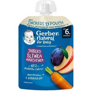 Pouch jabuka,šljiva,šargarepa Gerber 80g