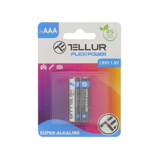Baterie Tellur Flexi Power, Super Alcalina, AAA LR03, 1.5V, 2buc/set