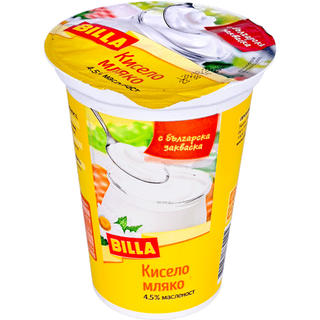 BILLA Кисело мляко 4,5% 400 ГР / 38925500