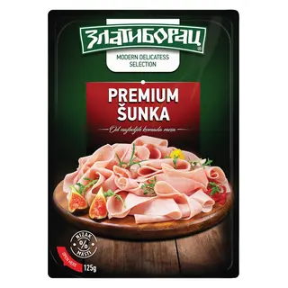 Premium šunka slajs 125g