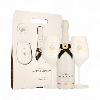 Pachet Cadou Luxury Sampanie Moet & Chandon Ice Imperial Brut 12% + 2 Pahare, 0.75l