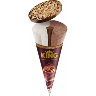 Sladoled king kornet čoko.vanilija 160ml