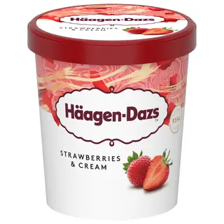 Inghetata cu capsuni si frisca 460 ML Haagen Dazs