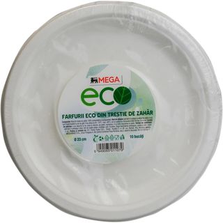 MEGA Eco, Farfurii din trestie de zahar, 10 bucati (ID 54323)