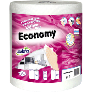 Zebra Кухненска ролка Economy, 2 пласта 1 БР / 38929720