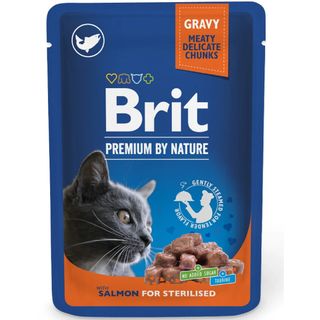 Hrana umeda pentru pisici Brit Premium Sterilised Somon 100g