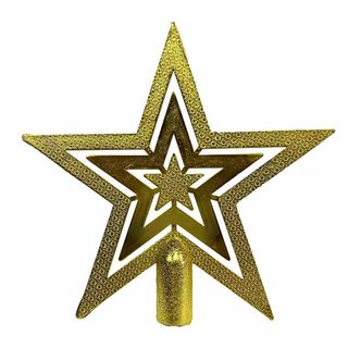 Zvijezda vrh za bor zlatni 18 cm
