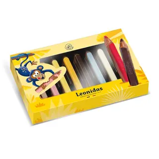 Creioane colorate din ciocolată cu lapte. 72 grame