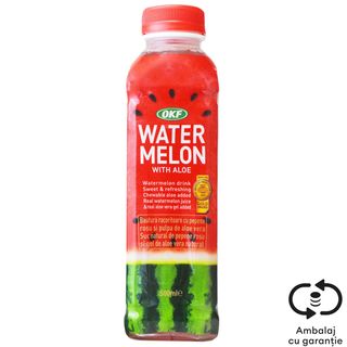 OKF, Bautura racoritoare necarbogazoasa cu pepene rosu si aloe vera 0.5L (ID 67075)