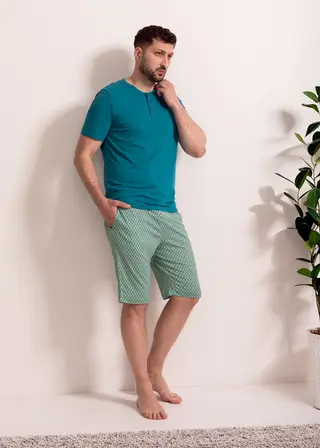 Pijama Bărbați Derek Bambus turquoise M