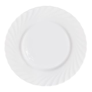 Farfurie intinsa din opal, de culoare alba, 25 cm
