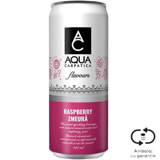 Aqua Carpatica, Apa minerala naturala carbogazoasa cu suc de zmeura 330ml (ID 57510)