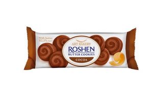 Biscuiti cu unt si cacao Roshen, 140 g