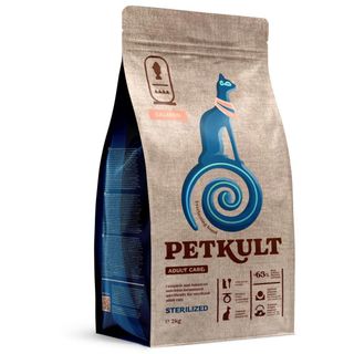 Hrana uscata pentru pisici Petkult Cat Adult Sterilized Somon 2kg