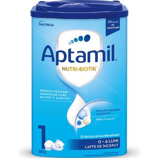 Lapte Praf Aptamil® Nutri-Biotik™ 1, 800 G, 0-6 Luni, Nutricia