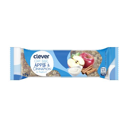 Clever овесен бар с ябълка и канела 30 ГР