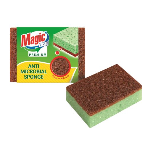 MAGIC CLEAN Домакинска гъба Премиум Антибактериална 2бр. 1 БР