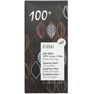 VIVANI organic čokolada crna 80 gr 100% kakao | 4044889004106