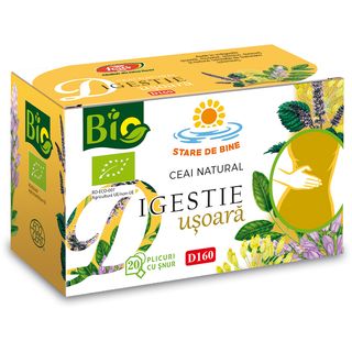 Digestie Usoara, Ceai Bio Ro-Eco-007, 20 Pliculete Cu Snur