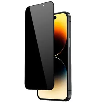 FOLIE PROTECTIE ECRAN STICLA 2.5D PRIVACY CELLARA PENTRU IPHONE 15 PLUS - NEGRU,WS73811