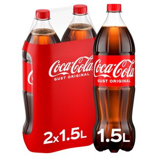 Bautura carbogazoasa Coca-Cola Gust Original, 2 x 1.5 l