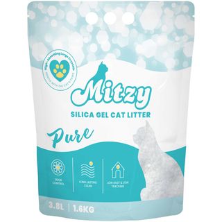 MITZY SILICA GEL PURE, Nisip silicat pentru pisici - 3,8 L/1,6 kg