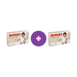 2 x Scutece Huggies Extra Care Mega marimea 4, 8-16 kg, 60 bucati