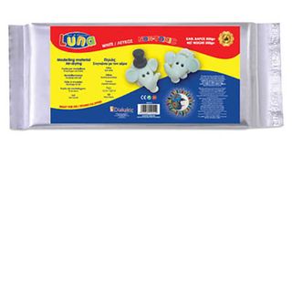 Luna Argila Modelaj 0,5 Kg Alba