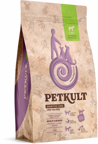 PETKULT Sensitive Low Callories Adult & SENIOR, talie medie/mare, Miel/orez 3 kg