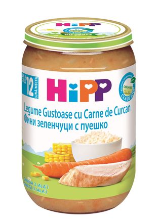 Hipp Bio meniu curcan cu legume 220 g
