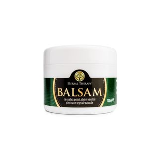Balsam cu camfor, mentol, ulei de eucalipt si extracte vegetale naturale