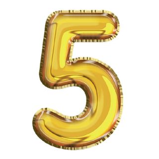 Balon cifra 5 cu heliu 1 metru