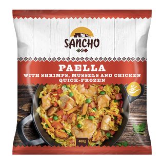 Sancho Paella creveti, midii&pui 400 g  